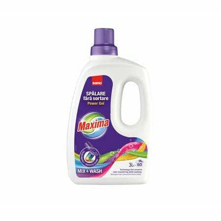Sano Maxima Laundry Detergent 3 liters - Concentrated Gel for Color Protection and Stain Removal