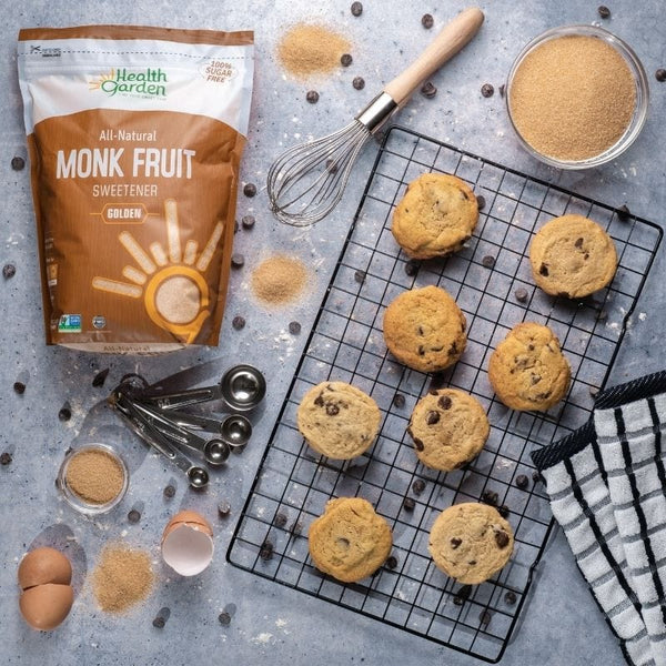 Health Garden Monk Fruit Golden Sweetener 453 g - Keto-Friendly, Gluten-Free, and Non-GMO