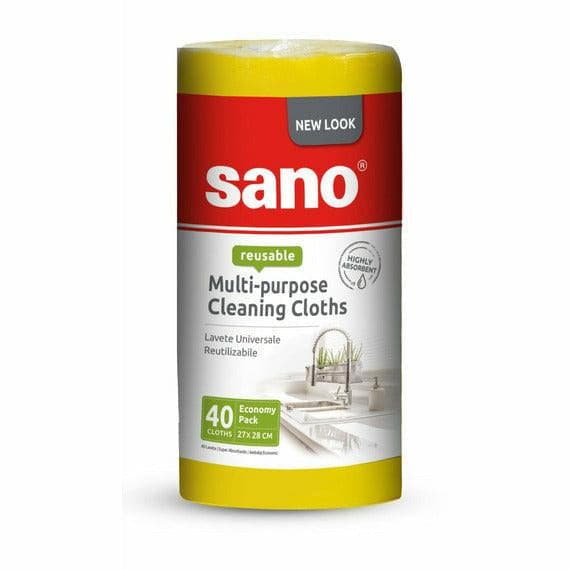 Sano Multi-Purpose Cleaning Cloths - Pack of 40