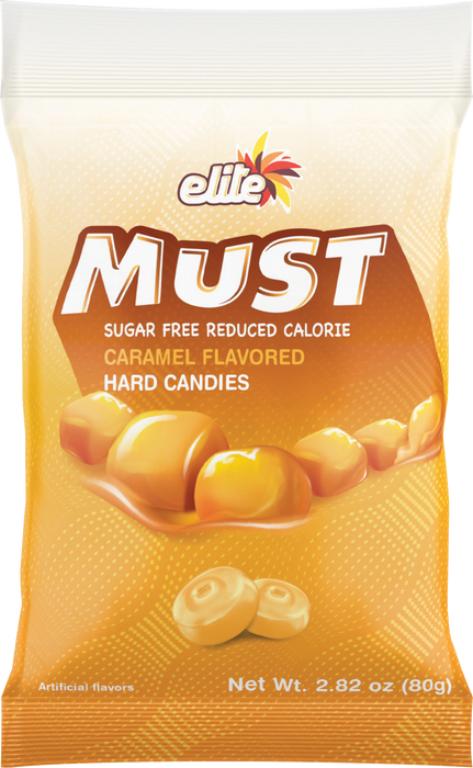 Elite Must Caramel Candy - 80g | A Sugar-Free Symphony