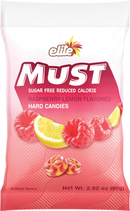 Elite Must Raspberry-Lemon Candy - Sugar-Free Symphony