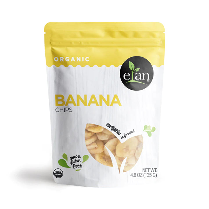 Elan Organic Dried Banana Chips - Gluten free - Non GMO