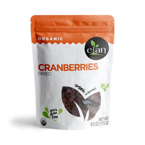 Elan Organic Dried Cranberries - Gluten free - Non GMO