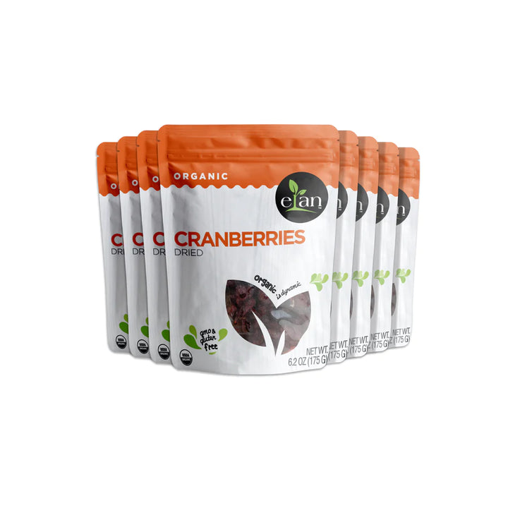 Elan Organic Dried Cranberries - Gluten free - Non GMO