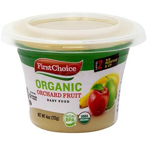 First Choice Organic Orchard Fruits Baby Food 113 g - Nature's Bounty