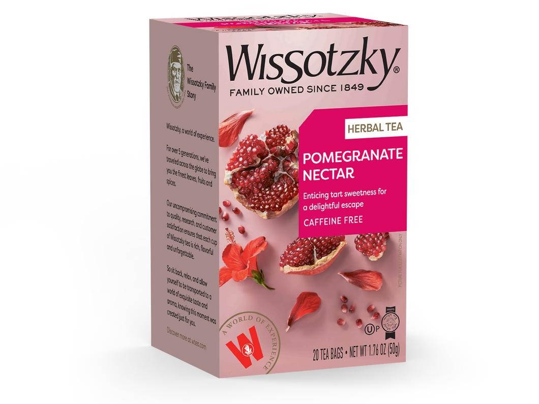 Wissotzky, Herbal Tea, Pomegranate Flavored 20pk