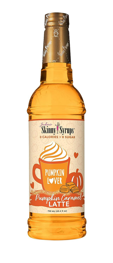 Skinny Mixes Sirop de latte au caramel à la citrouille sans sucre - Sans calories - 0 g de glucides nets - Sans gluten
