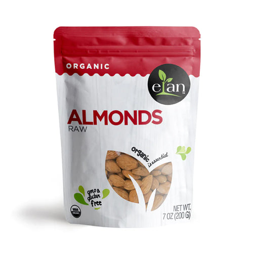 Elan, Organic Raw Almonds - Gluten free - Non GMO