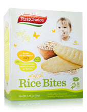 Load image into Gallery viewer, First Choice Original Rice Bites Baby Snack (Box of 12, 50g Each) - Gluten-Free and Nutritious
