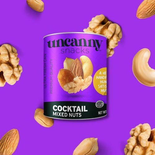 Uncanny Snacks Roasted & Salted Mixed Nut Cocktail - 50g Mini Can | Freshness to Go!