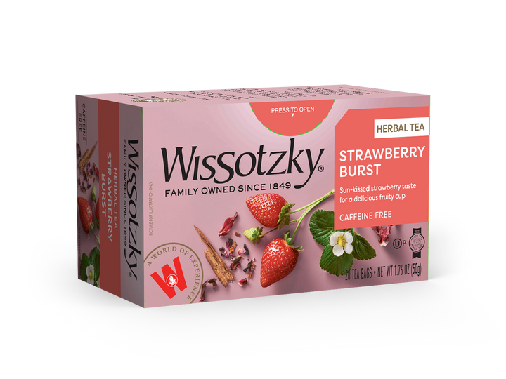 Wissotzky, Herbal Tea, Strawberry Flavored 25pk