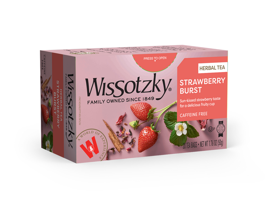 Wissotzky, Herbal Tea, Strawberry Flavored 25pk