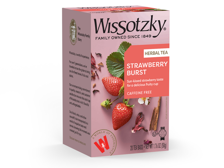 Wissotzky, Herbal Tea, Strawberry Flavored 25pk