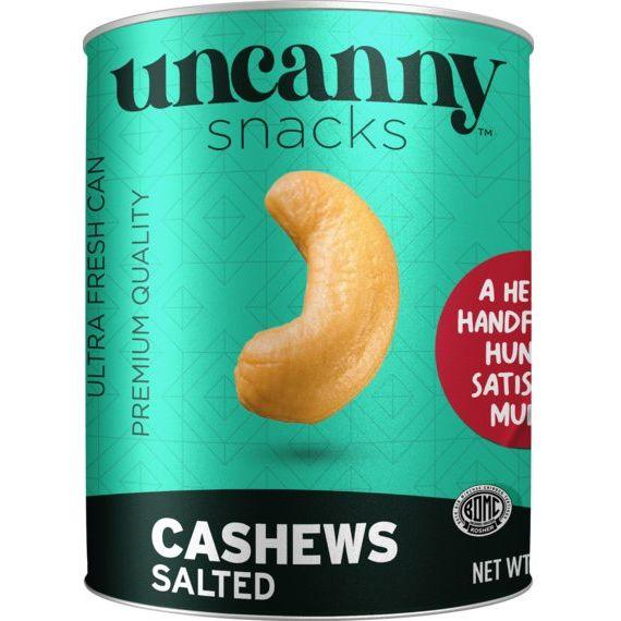 Uncanny Snacks Salted Cashews - 50g Can | Sustainably Delicious