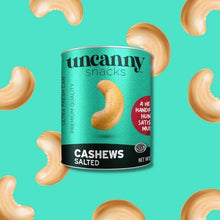 Load image into Gallery viewer, Uncanny Snacks Salted Cashews - 50g Can | Sustainably Delicious
