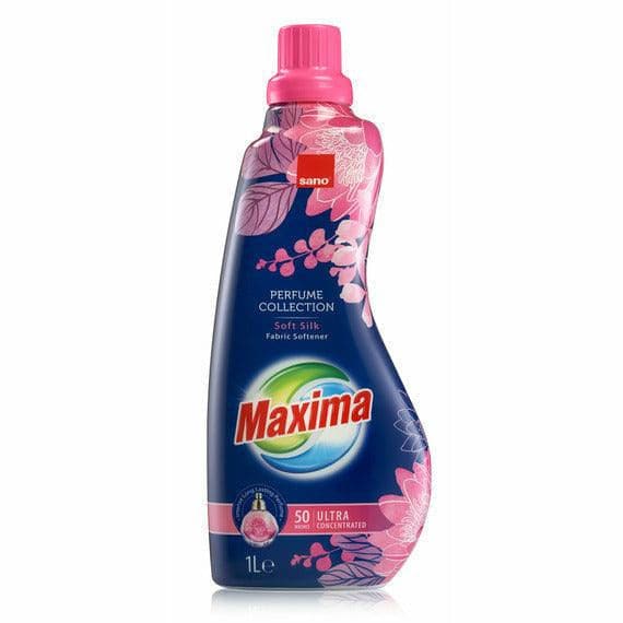 Sano Maxima Soft Silk Fabric Softener - 1 Liter | Ultra Concentrated Elegance and Long-Lasting Fragrance