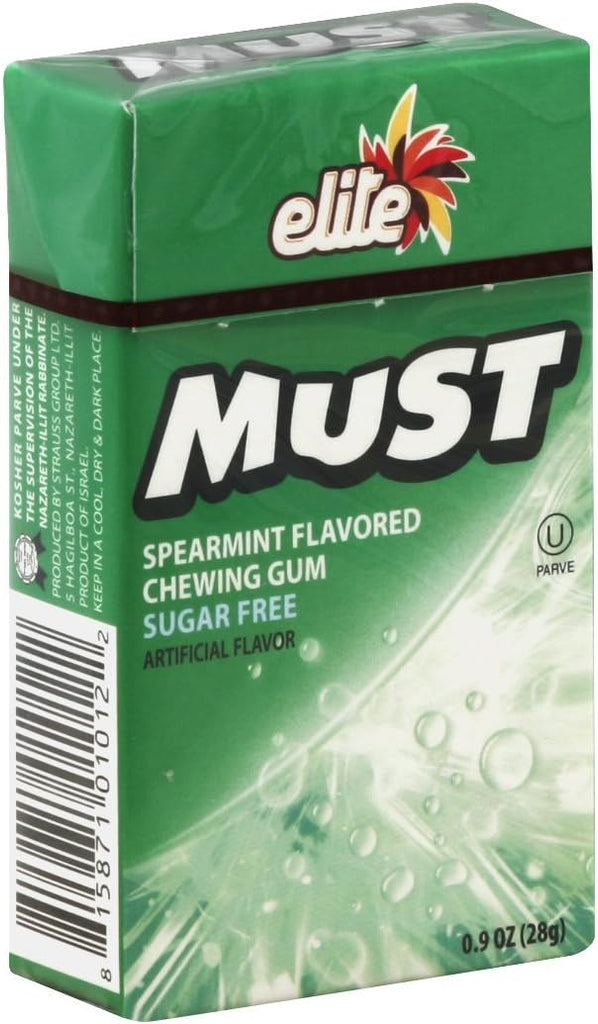 Elite Must Sugar-Free Spearmint Gum 0.9 oz - Cool Minty Bliss in Every Chew