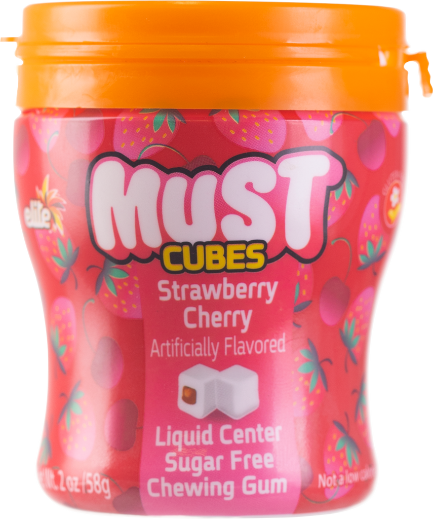 Elite Must Strawberry & Cherry Cube Gum - Sugar Free