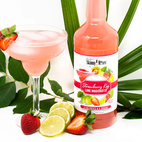 Skinny Mixes Sugar Free Strawberry Key Lime Margarita Syrup - Gluten Free - Non GMO