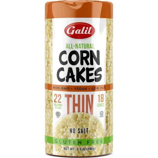 Galil Thin Corn Cakes - Unsalted - 100g, Non-GMO, Vegan, Gluten-Free