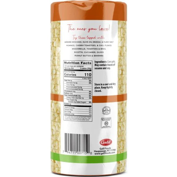 Galil Thin Corn Cakes - Unsalted - 100g, Non-GMO, Vegan, Gluten-Free
