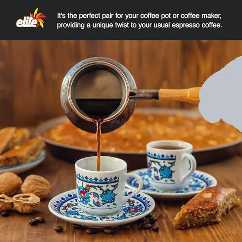 Café Turc Torréfié Elite avec Cardamome 100g - Finement Moulu pour une Saveur Riche