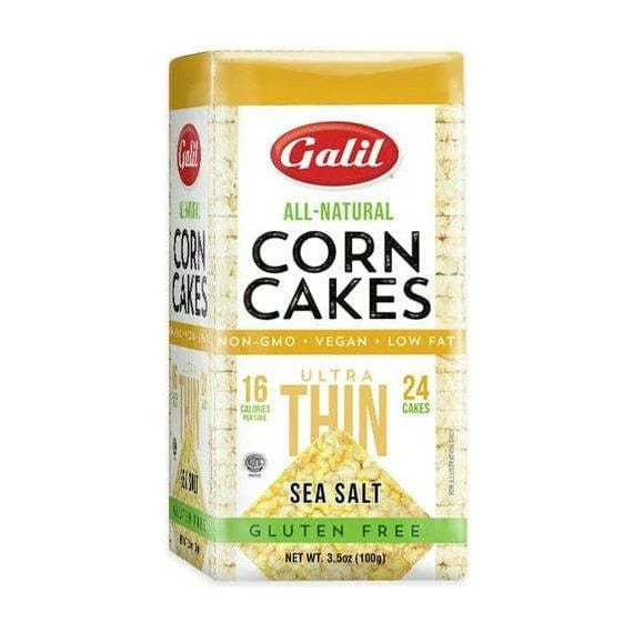Galil Ultra Thin Corn Cakes with Sea Salt - 100g, Non-GMO, Vegan, Gluten-Free