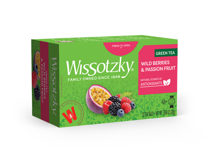 Wissotzky, Green Tea, Wild Berries & Passion Fruit Flavored 20pk