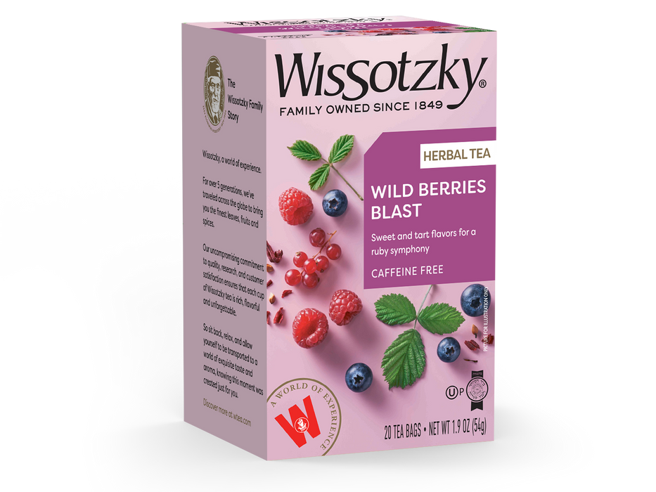 Wissotzky, Herbal Tea, Wild Berries Flavored 20pk
