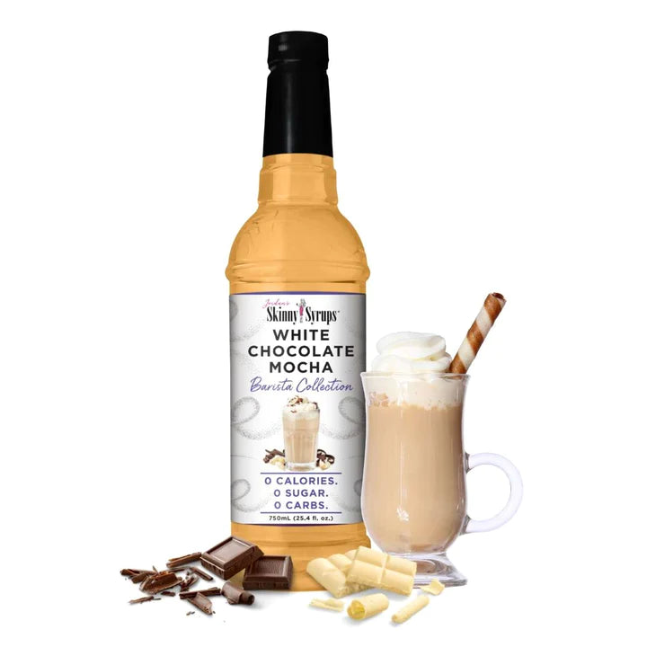 Skinny Mixes Sugar Free White Chocolate Mocha Syrup - 750ml: Guilt-Free Delight in Every Sip