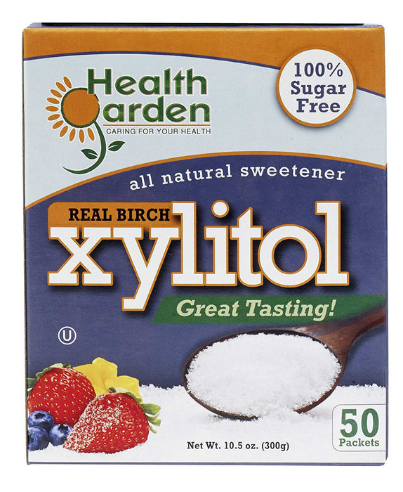 Health Garden Xylitol Packets (Box of 50) - Convenient Zero-Calorie Sweetening
