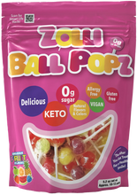 Load image into Gallery viewer, Zolli Ballz Pops Assorted Fruits - Flavorful Medley (5.2 oz) | Keto-Friendly, Sugar-Free, Natural Flavors, Allergy-Free, Gluten-Free, Vegan
