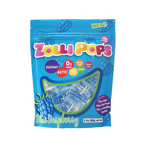Zollipops Blue Raspberry - Berry Bliss (3.1 oz) | Keto, Vegan, Diabetic-Friendly, No Artificial Colors, Gluten-Free, Non-GMO