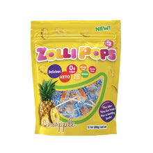 Load image into Gallery viewer, Zollipops Pineapple - Tropical Bliss (3.1 oz) | Keto, Vegan, Diabetic-Friendly, No Artificial Colors, Gluten-Free, Non-GMO
