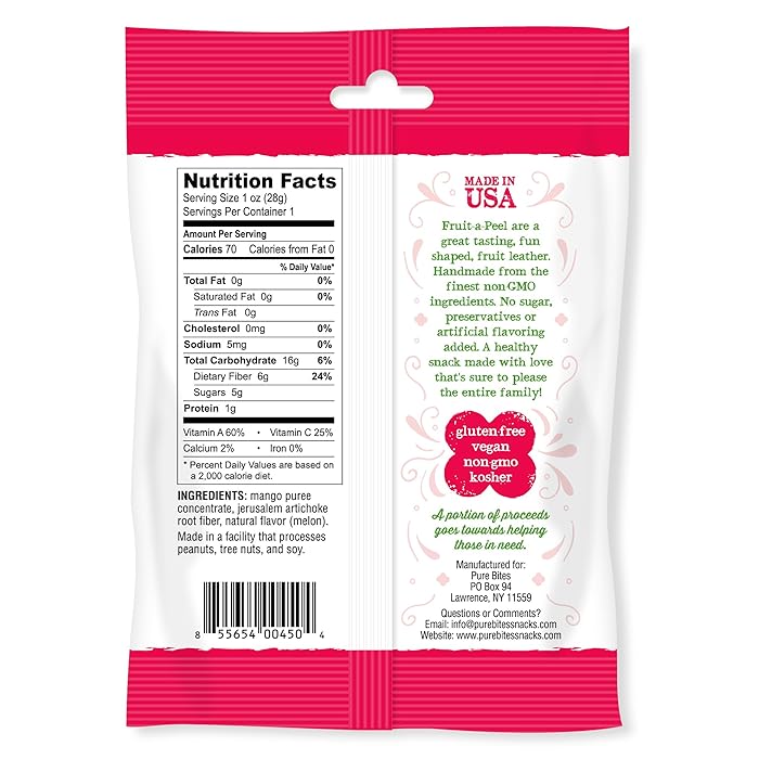 Fruit a Peel Sweet Melon Medley Fruit Flats 28g Pouch - Sun-Kissed Bliss