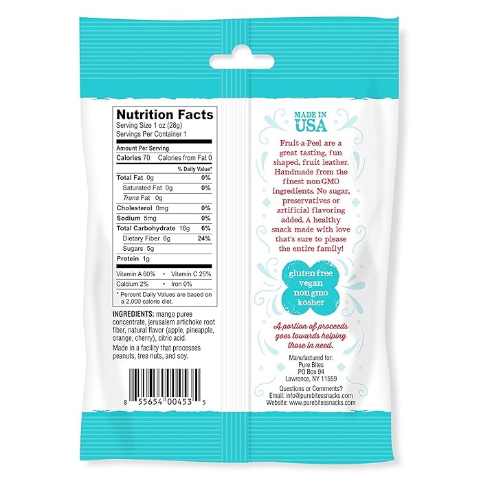 Fruit a Peel Tangy Hawaiian Fusion Fruit Flats 28g Pouch - Tropical Trio Fun