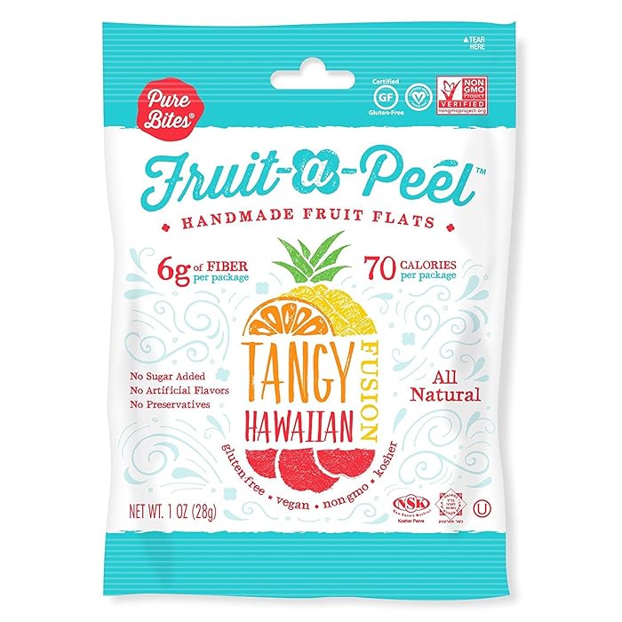 Fruit a Peel Tangy Hawaiian Fusion Fruit Flats 28g Pouch - Tropical Trio Fun