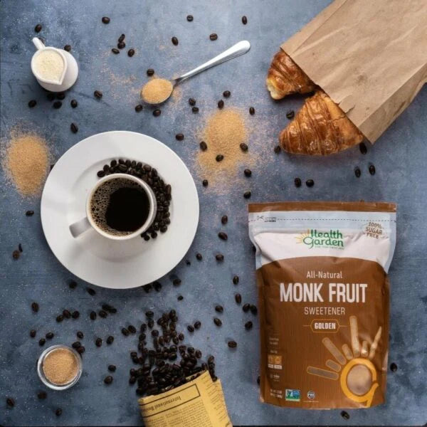 Health Garden Monk Fruit Golden Sweetener 453 g - Keto-Friendly, Gluten-Free, and Non-GMO