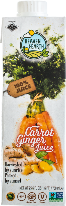 Heaven & Earth Carrot Ginger Juice, 25.6 fl oz