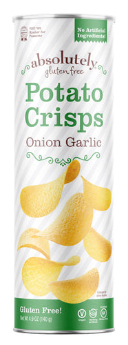 Chips de pommes de terre Absolutely Gluten Free, oignon ail, 4,9 oz