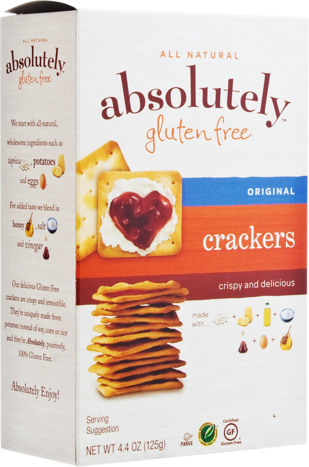 Absolutely Gluten Free Crackers, Original, 4.4 oz