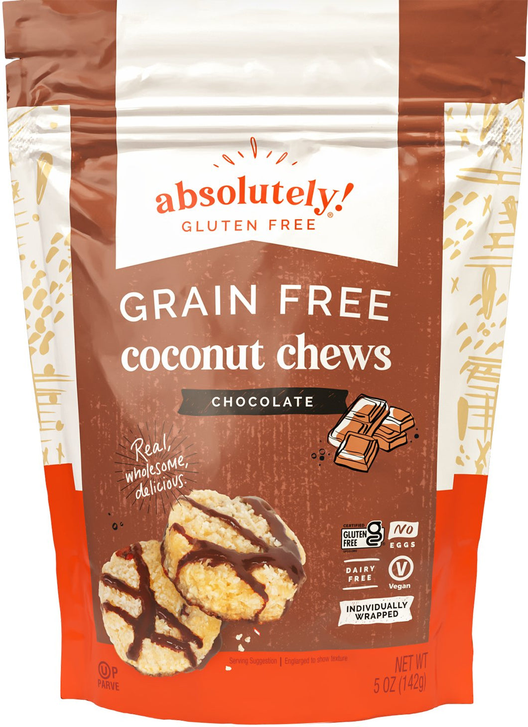 Noix de coco Absolutely Gluten Free, chocolat, 5 oz