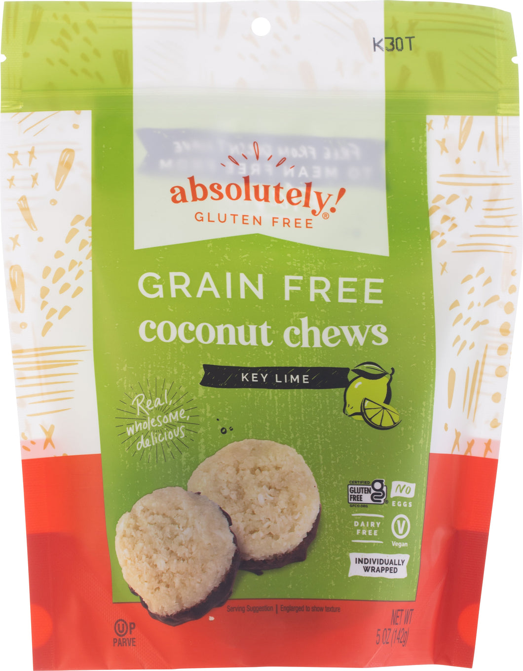 Absolutely Gluten Free Coconut Chews, Key Lime, 5 oz