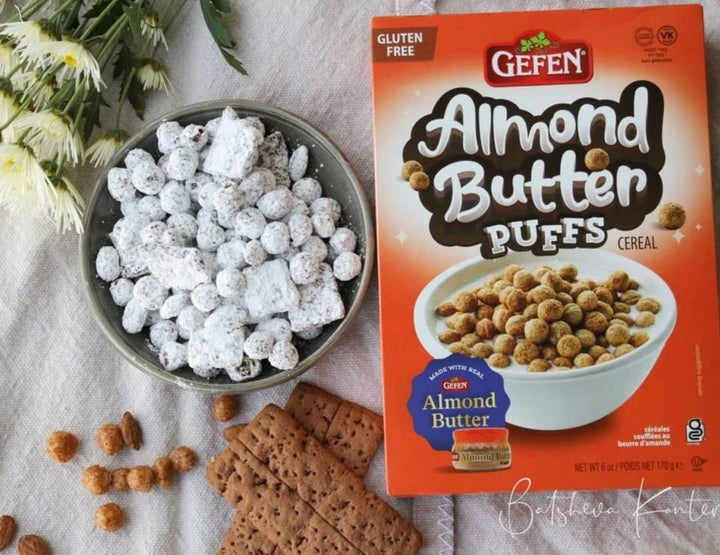 Gefen, céréales, choux au beurre d'amande