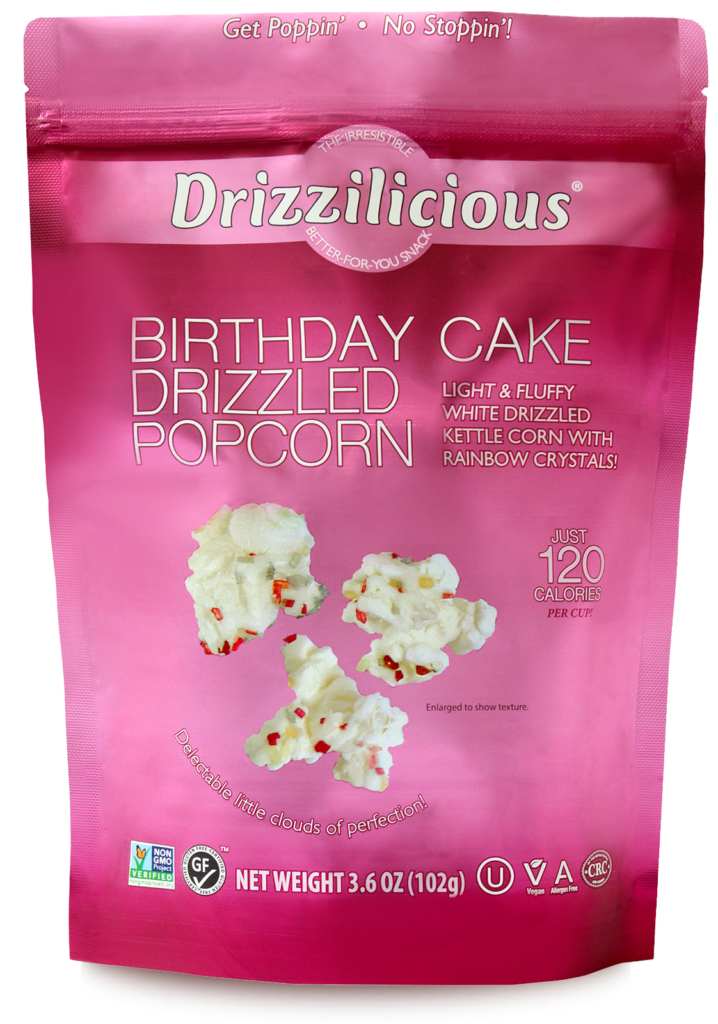 Drizzilicious, gâteau d'anniversaire arrosé de maïs soufflé