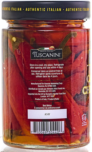 Tuscanini, pot, poivrons piment calabrais dans l'huile 