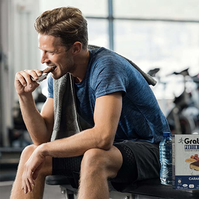 Grab1, Barre Protéinée, Caramel Croquant, 5 barres 