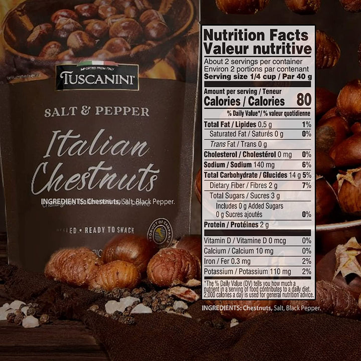Tuscanini, Bag, Chestnuts Roasted, Salt & Pepper