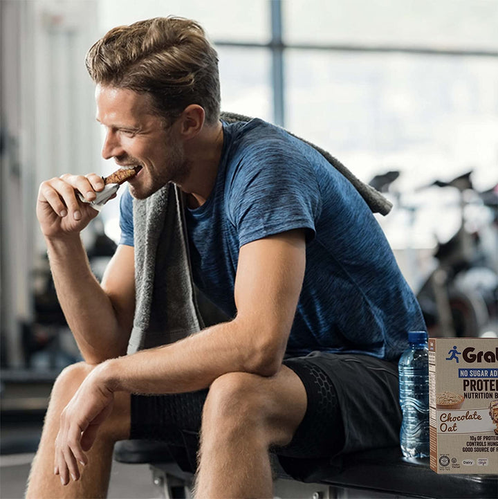 Grab1, Barre Protéinée, Chocolat Avoine Sans Sucre Ajouté, 4 barres 