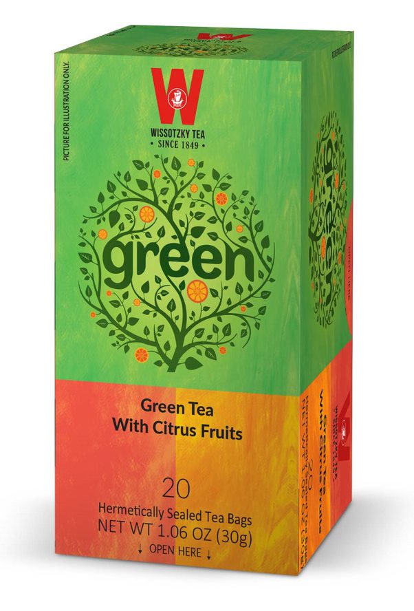 Wissotzky, Green Tea, Citrus Flavored 20pk